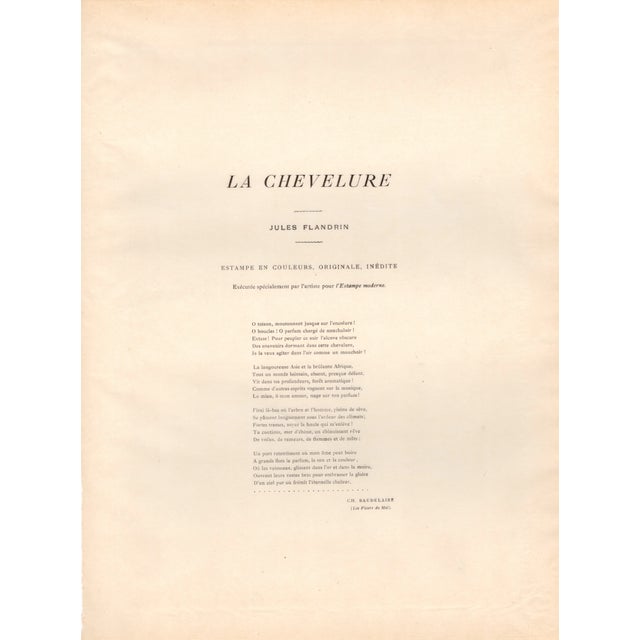 Jules Flandrin, La Chevelure, 1898, Original Lithograph For Sale - Image 6 of 9