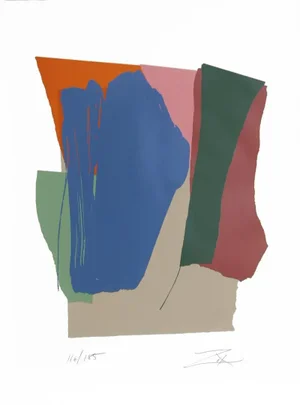 Green Card Sound I, Larry Zox Screen Print