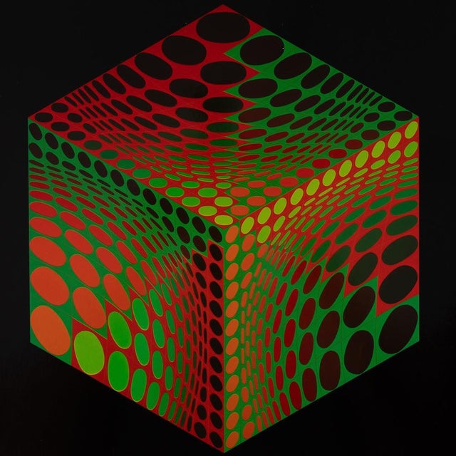 Victor Vasarely (1906-1997) TUPA-2 Heliogravure after a work by the artist On heavy paper, 27 x 27 cm (approx. 11 x 11...