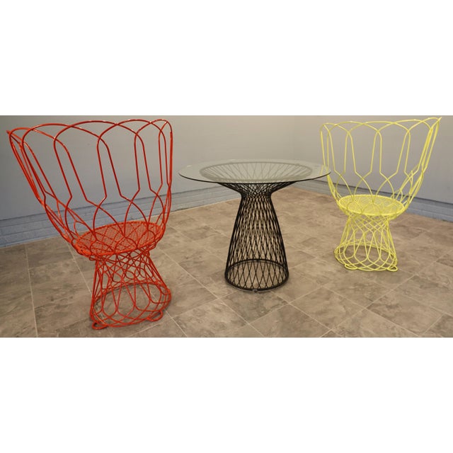 Metal Emu Re-Trouve Arm Chairs and Table by Patricia Urquiola For Sale - Image 7 of 16