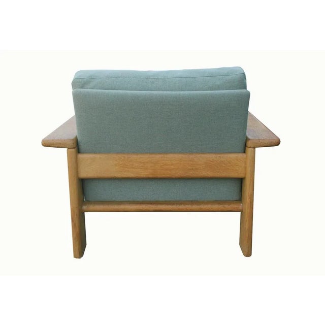 Set of Oak Armchair with Ottoman, 1970s For Sale - Image 6 of 13