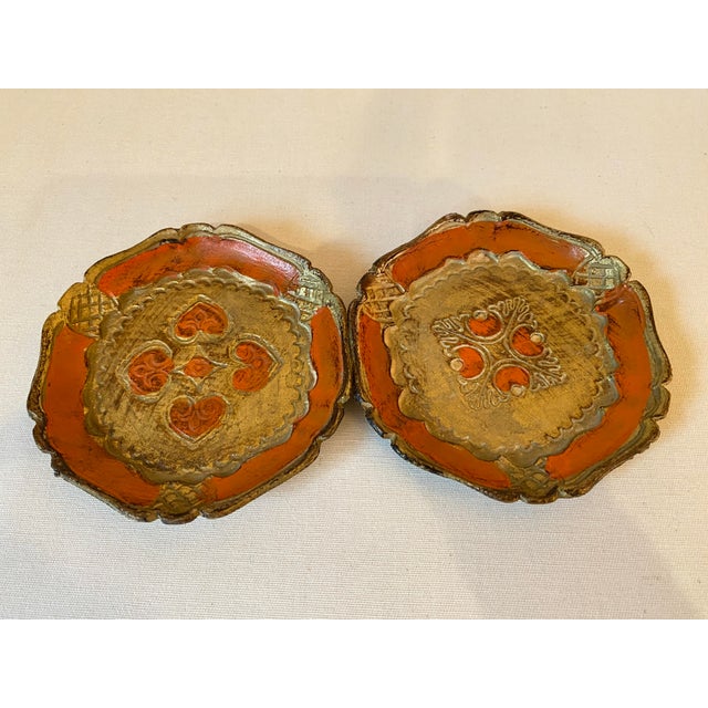 Set of 6 Vintage Florentine Gilt Coasters, Made in Italy For Sale - Image 4 of 6