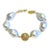Bochic “Capri” Vintage Natural Multi Fancy Color Gems & PearlBracelet Set In 18K For Sale