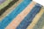 Blue Modern Multicolor Tulu Handmade Striped Pattern Wool Rug For Sale - Image 8 of 11