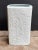 Organic Modern Style Naaman White Bisque Porcelain Vase With Embossed Leaf Relief For Sale - Image 11 of 11