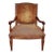 Neoclassical Style Brown Armchair For Sale