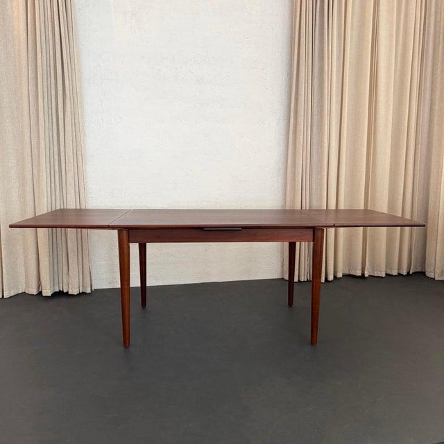 Wood 1960s Scandinavian Modern Rosewood Extension Dining Table For Sale - Image 7 of 9
