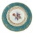 Vintage 1930s Rosenthal Germany Turquoise & Gold Encrusted Porcelain Dinner Plate For Sale