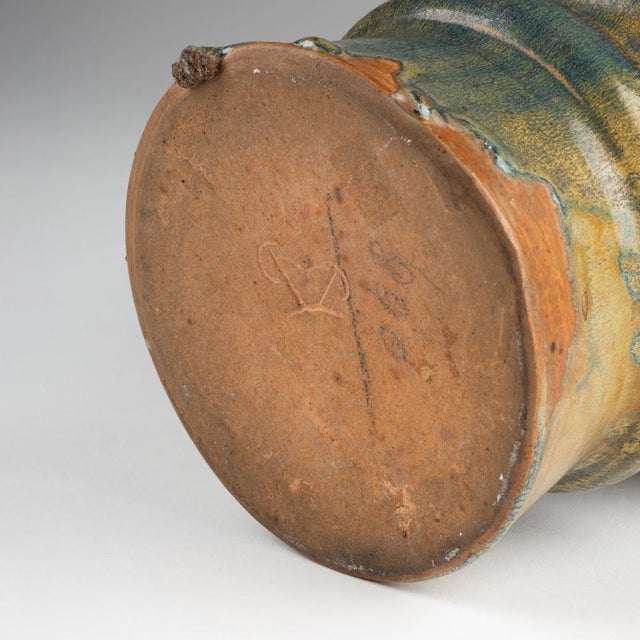 Glazed Stoneware Ceramic Vase by Abbé Pacton, 1890s For Sale - Image 4 of 5