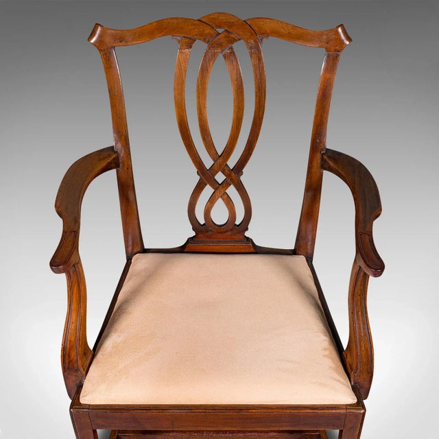 Wood 1800's Antique Drawing Room Elbow Chair For Sale - Image 7 of 10