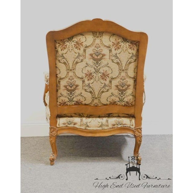 High End Louis XV French Provincial Accent Bergere Arm Chair For Sale - Image 13 of 18