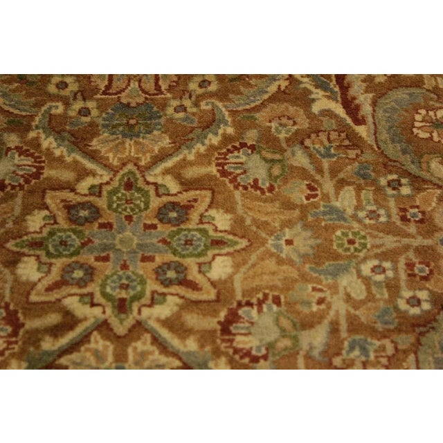 Shabby Chic 1980s Semi Vintage Heritage Lt. Brown/Lt. Tan Wool Rug - 4'2 X 6'2 For Sale - Image 3 of 8