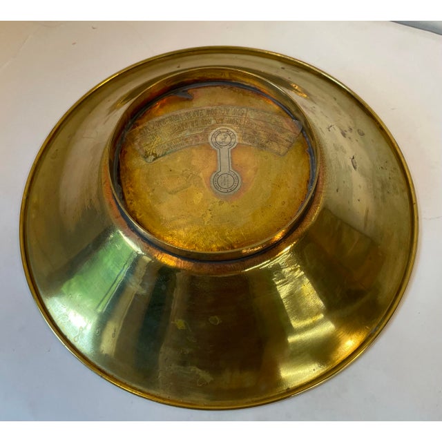Vintage Brass Etched Bowl For Sale - Image 11 of 12