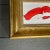 Contemporary original abstract flying red lips painting. Measures 8x5 or 12.5x9.5 framed. Check out my shop Robins Egg...