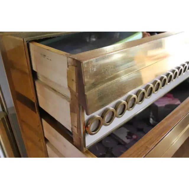 Mid-Century Modern Beige and Gray Tinted Murano Glass Chest of Drawers, 1960s For Sale - Image 3 of 13