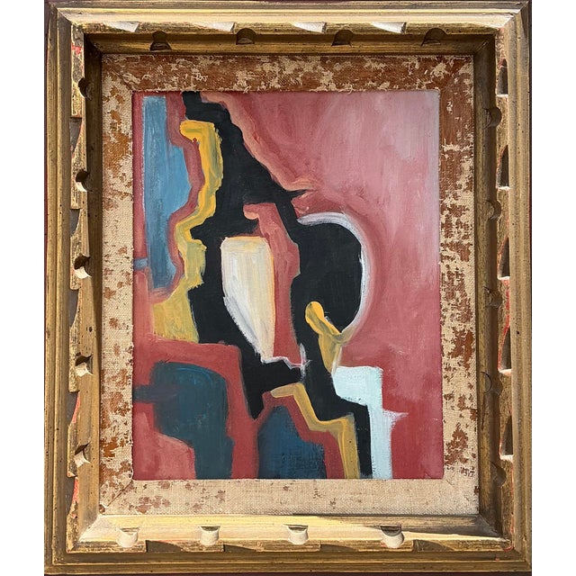 Early 21st Century Vintage Original Abstract Oil on Canvas For Sale - Image 5 of 12