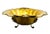 Vintage Hand-Hammered Brass Footed Centerpiece Bowl With Foliate Handles – Rustic European / Rococo For Sale - Image 9 of 15