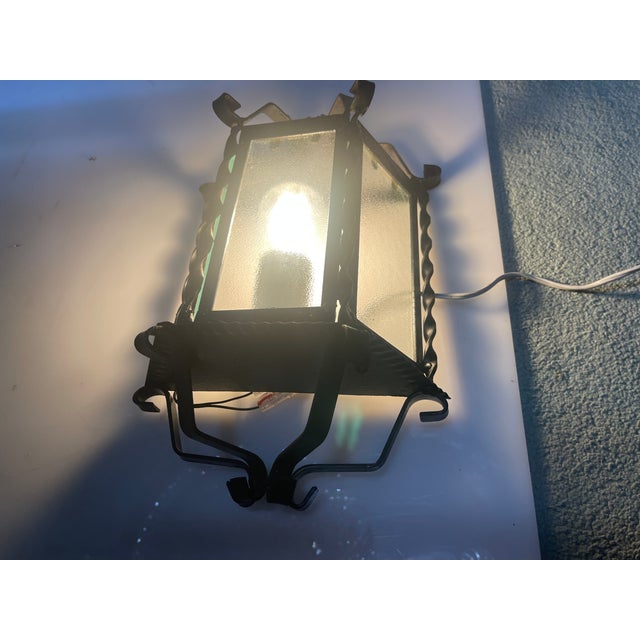 1960s Vintage Italian Wrought Iron Wall Lights, 1960s, Set of 8 For Sale - Image 5 of 10