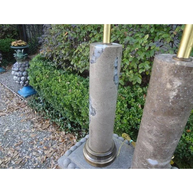Mid-Century Modern Marble Lamps-A Pair For Sale - Image 12 of 13