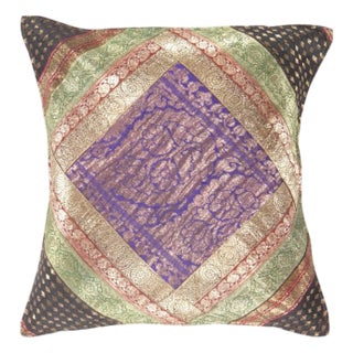 Pasargad DC Sari Silk Square Pillow Case For Sale