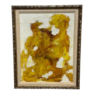 Eve Binswanger "Meditation" Abstract Oil on Canvas, Vintage For Sale