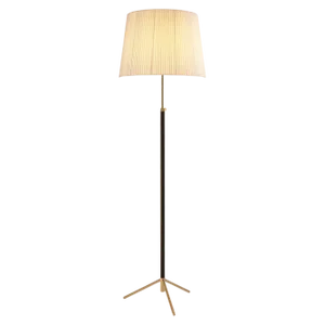 Natural and Brass Pie de Salón G1 Floor Lamp by Jaume Sans