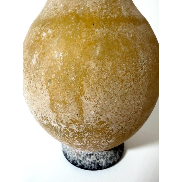 Black and Yellow Scavo Glass Bottle Vase by Gino Cenedese, 1970s For Sale - Image 12 of 16