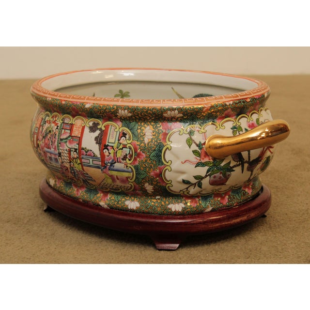 Oriental Accents Chinese Porcelain Bowl on Stand Chairish