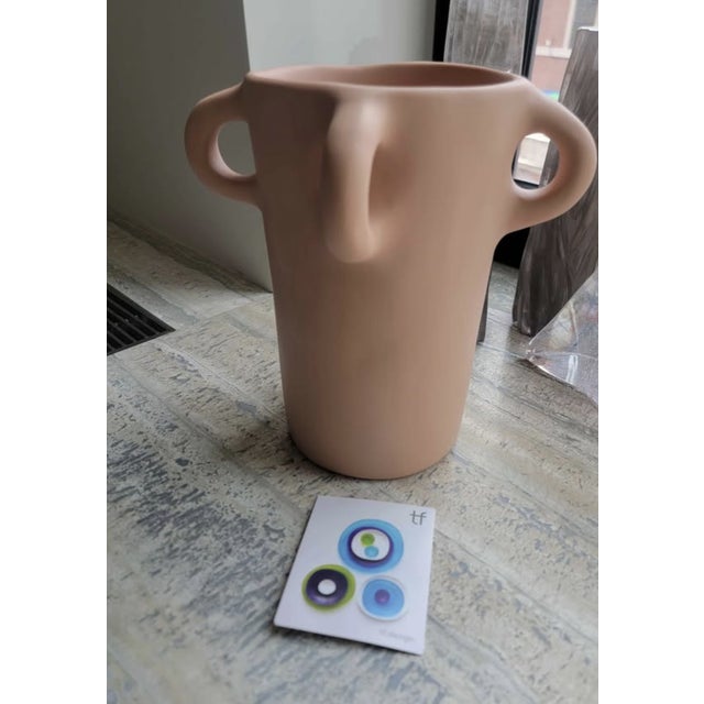 Tina Frey Loopy Small Vase in Nude For Sale In New York - Image 6 of 6