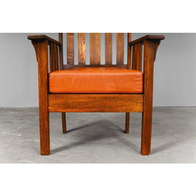 Art Nouveau Chair in Oak For Sale - Image 13 of 18