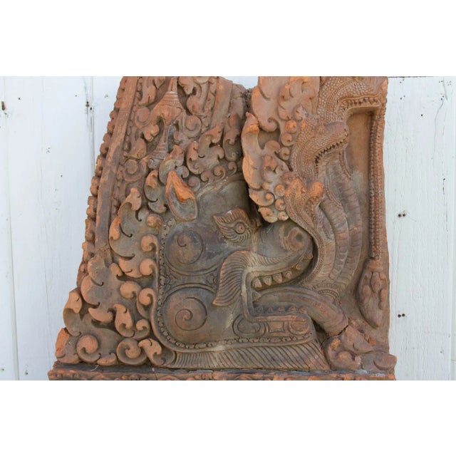 19th Century Carved Thai Dragon Temple Carving For Sale In Los Angeles - Image 6 of 12
