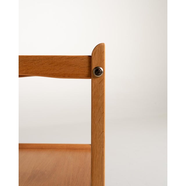 Scandinavian Rectangular Oak Trolley, 1960s For Sale - Image 3 of 9