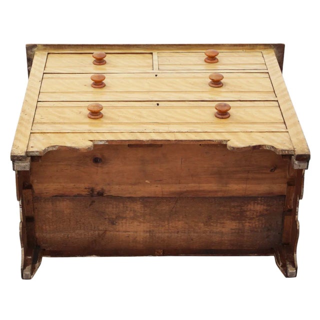 Wood Antique Scumble Glazed Dressing Table, 1900s For Sale - Image 7 of 8