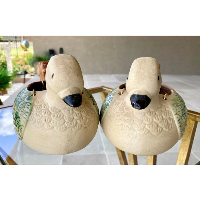 Circa 1970 Hanging Earthenware Dove Planters, a Pair For Sale - Image 11 of 13