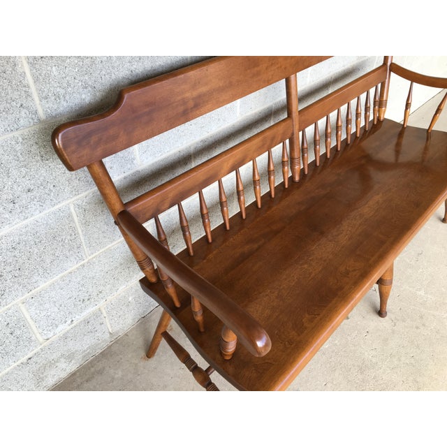 Ethan Allen Nutmeg Maple Bench Chairish
