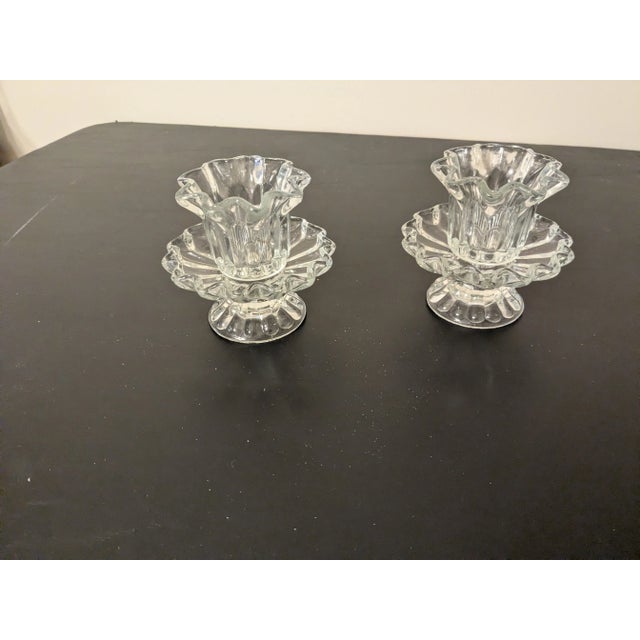 Vintage Chantilly Ruffled Candle Holders by Partylite (4 Piece Set) For Sale In Saint Louis - Image 6 of 8