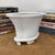Early 20th Century Early 20th Century White Ceramic Planter with Footed Tray For Sale - Image 5 of 9
