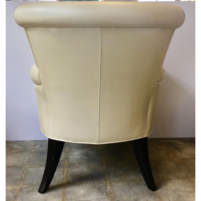 Modern Leathercraft Furniture Ivory Lounge Chairs Pair Chairish