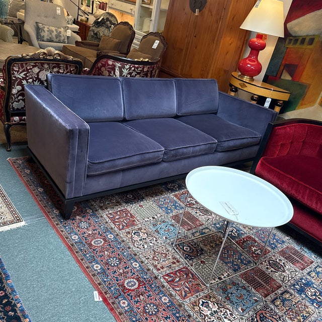 Donghia Hudson Sofa in Holly Hunt Velvet For Sale - Image 9 of 12