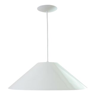 Vintage Mid-Century Modern White Pendant Light For Sale