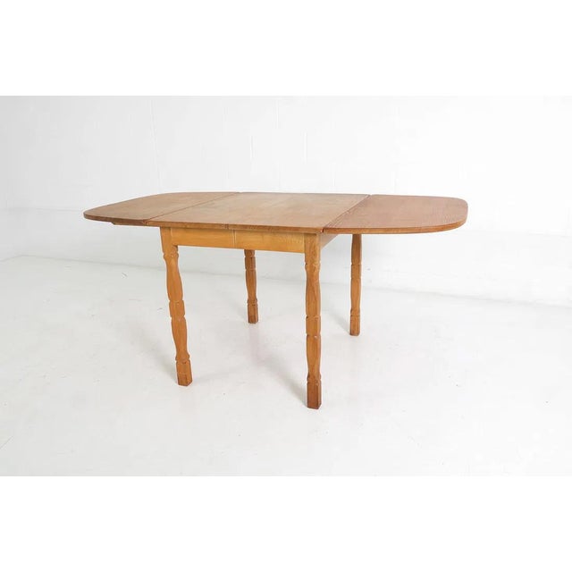 Brown Danish Dining Table W Removable Drop Leaves & Extensions For Sale - Image 8 of 16