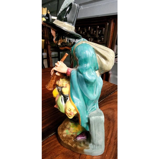 Royal Doulton Royal Doulton English Vintage "The Mask Seller" Fine Porcelain Figurine For Sale - Image 4 of 12