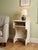 Wood Small Vintage Cream Cubby Side Table For Sale - Image 7 of 9