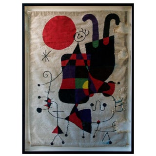 1950s Vintage Joan Miro Tapestry For Sale