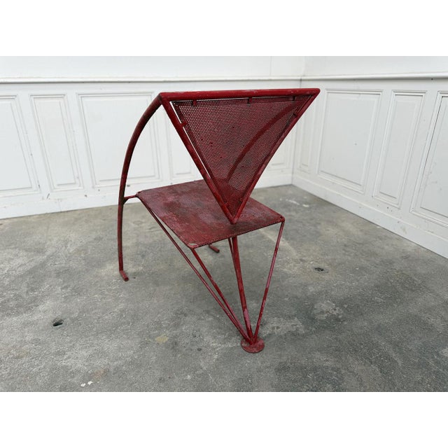 Red Red Metal Lounge Chair, 1950s For Sale - Image 8 of 9