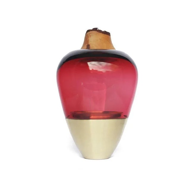 Contemporary Red and Copper Patina India Vase I by Pia Wüstenberg For Sale - Image 3 of 8