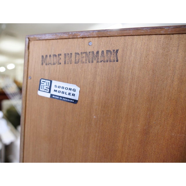 Black Mid-Century Teak Highboard by Børge Mogensen for Søborg Møbelfabrik, 1960s For Sale - Image 8 of 13