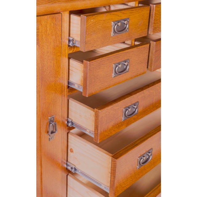 Mission 7 Drawer Sideboard With 2 Doors - Michael's Cherry (Mc-A) - 82" For Sale - Image 4 of 16