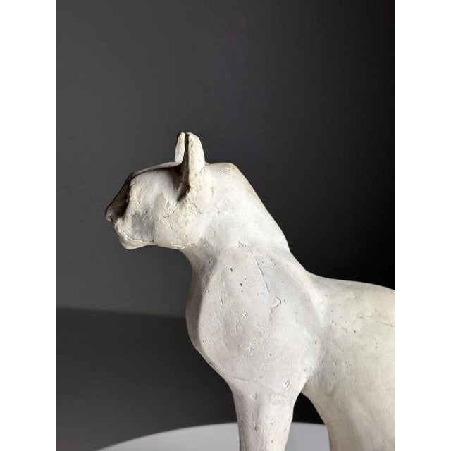 20th Century Plaster Statue of Cat For Sale - Image 4 of 11