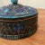 Vintage Chinese Silver on Cooper Multicolored Enameled Asian Motifs Box China For Sale - Image 9 of 12